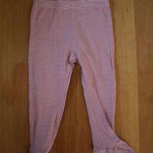 97% organic cotton footed elastic waist pants